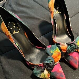 Ted Baker Red and Orange Heels with Decorative Bows
